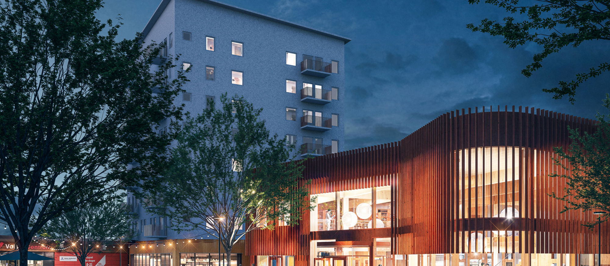 Valsta KAC exteriör torget A4