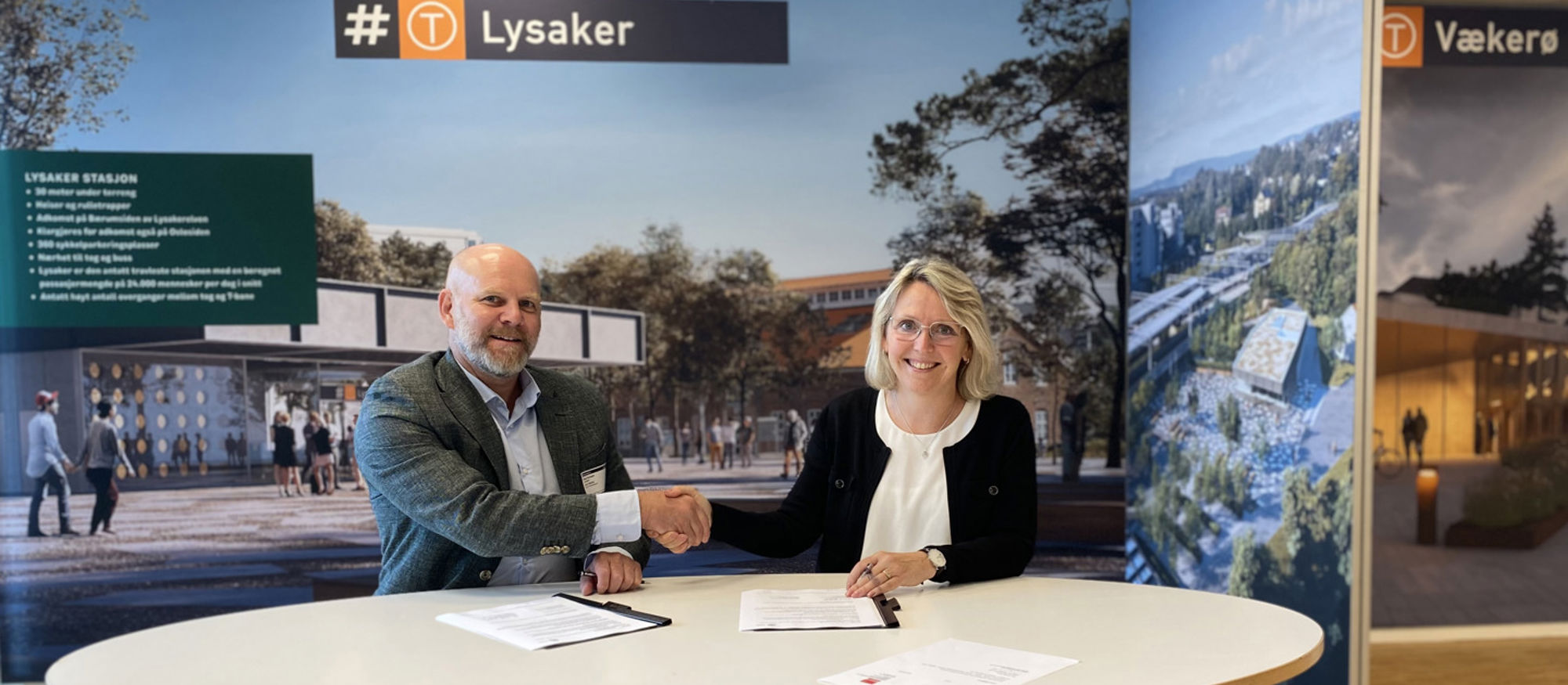 Signering av kontrakt K2B Tunnel Lysaker-Vækerø