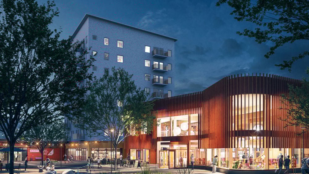 Valsta KAC exteriör torget A4
