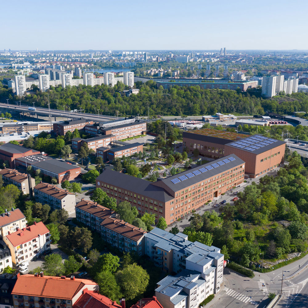 TMRW Nystad Stadsutveckling Herbariet 2 Aerial WIP