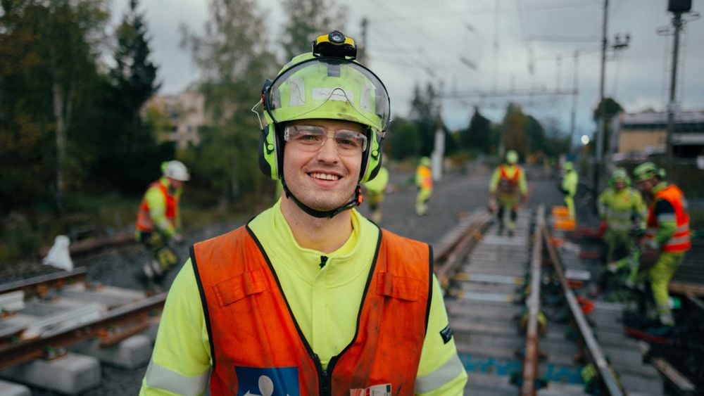 Anleggsleder bane, signal. Foto